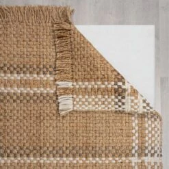 Jute Basketweave Checked Runner -Habitat Store 30938945 alt02