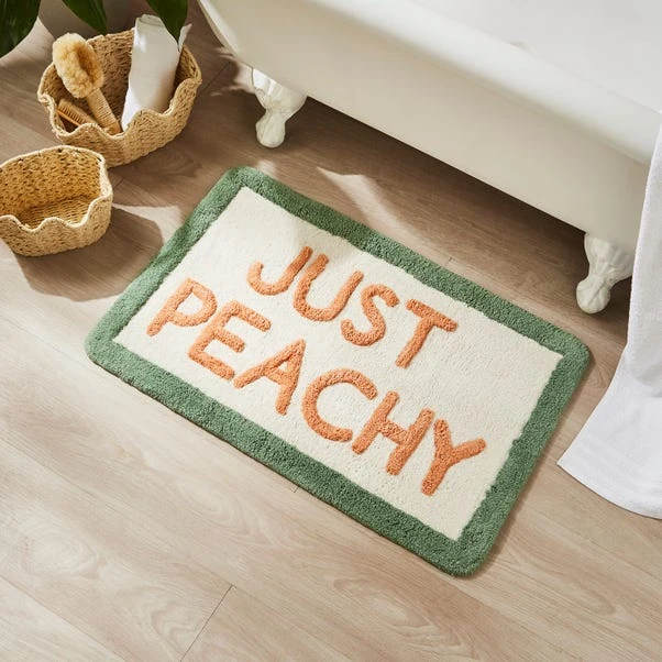 Just Peachy Slogan Bath Mat 3 Just Peachy Slogan Bath Mat