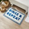 Rinse & Repeat Slogan Bath Mat -Habitat Store 30939026