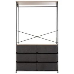 Tissa Hanging Rail With 6 Grey Drawers 10 Tissa Hanging Rail With 6 Grey Drawers -Habitat Store 30944925 alt01