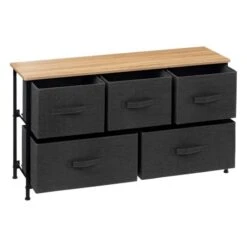 Tissa Low Grey 5 Drawer Storage Unit -Habitat Store 30944926 alt02