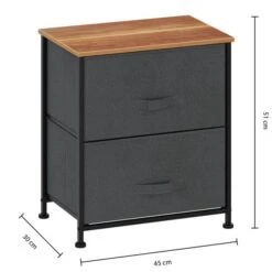 Tissa Grey 2 Drawer Storage Unit -Habitat Store 30944951 alt03