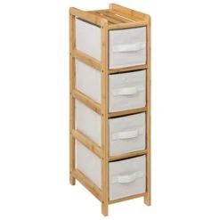 Tissa White 4 Box Narrow Storage Unit