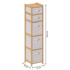 Tidy White 5 Box Storage Unit -Habitat Store 30944954 alt02