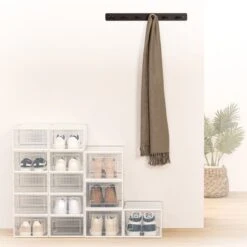 Set Of 2 Stackable Clear Shoe Boxes -Habitat Store 30944959 alt08