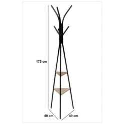 Jano 6 Hook Coat Stand With Shelves 8 Jano 6 Hook Coat Stand With Shelves -Habitat Store 30944973 alt02