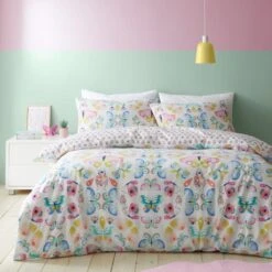 Kaleidoscope Bugs Reversible Duvet Cover And Pillowcase Set -Habitat Store 30945412