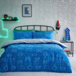 Gamer Reversible Duvet Cover And Pillowcase Set -Habitat Store 30945421