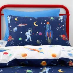 Space 100% Cotton Reversible Duvet Cover And Pillowcase Set -Habitat Store 30945423 alt01