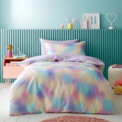 Iridescent Satin Reversible Duvet Cover And Pillowcase Set -Habitat Store 30945427
