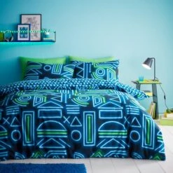 Neon Gamer Reversible Duvet Cover And Pillowcase Set -Habitat Store 30945443