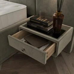 Oversized Ottoman Hotel Bed Frame, Velvet -Habitat Store 30948460 alt02