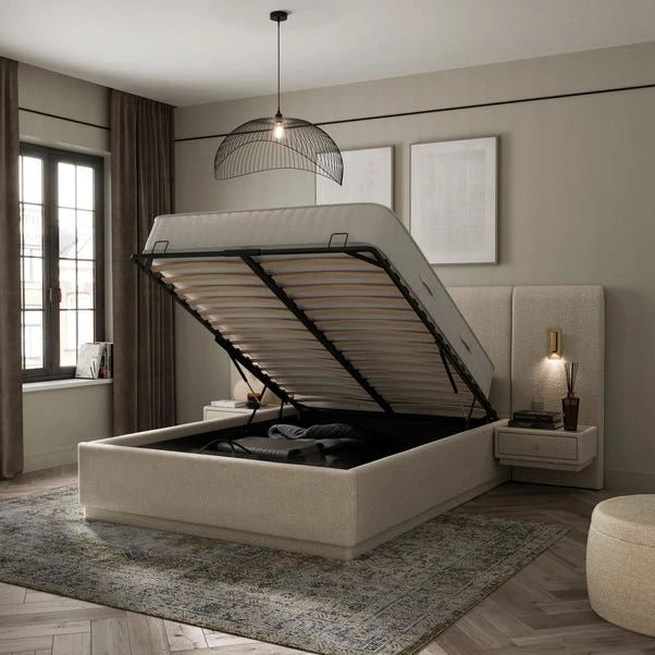 Oversized Ottoman Hotel Bed Frame, Boucle 4 Oversized Ottoman Hotel Bed Frame, Boucle - Image 2