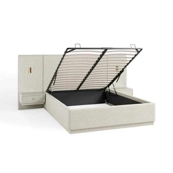 Oversized Ottoman Hotel Bed Frame, Boucle 9 Oversized Ottoman Hotel Bed Frame, Boucle - Image 7