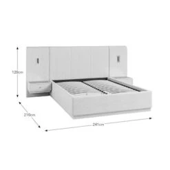 Oversized Ottoman Hotel Bed Frame, Boucle 27 Oversized Ottoman Hotel Bed Frame, Boucle -Habitat Store 30948511 alt09