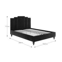 Rene Bed Frame, Velvet -Habitat Store 30948532 alt06