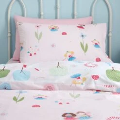 Toadstool Fairies Reversible Polycotton Duvet Cover & Pillowcase Set 35 Toadstool Fairies Reversible Polycotton Duvet Cover & Pillowcase Set -Habitat Store 30957168 alt03
