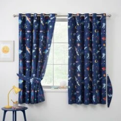 Space Blackout Eyelet Curtains -Habitat Store 30957179 alt05