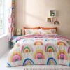 Watercolour Rainbow 100% Cotton Reversible Duvet Cover And Pillowcase Set 1 Watercolour Rainbow 100% Cotton Reversible Duvet Cover And Pillowcase Set -Habitat Store 30957209