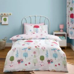 Toadstool Fairies Reversible Polycotton Duvet Cover & Pillowcase Set 26 Toadstool Fairies Reversible Polycotton Duvet Cover & Pillowcase Set -Habitat Store 30957227