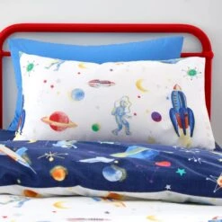 Space 100% Cotton Reversible Duvet Cover And Pillowcase Set -Habitat Store 30957242 alt03