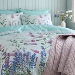 Butterfly Fields 180 Thread Count Cotton Sateen Duvet Cover & Pillowcase Set -Habitat Store 30957799 alt03