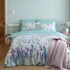 Butterfly Fields 180 Thread Count Cotton Sateen Duvet Cover & Pillowcase Set -Habitat Store 30957799 alt07