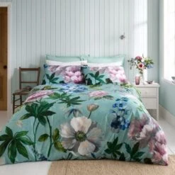 Amiri Blooms 180 Thread Count Cotton Sateen Duvet Cover & Pillowcase Set -Habitat Store 30957810