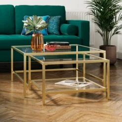 Sofia Glass Nest Of Square Coffee Tables 23 Sofia Glass Nest Of Square Coffee Tables -Habitat Store 30958630