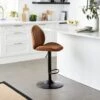 Jayde Adjustable Bar Stool, Faux Leather -Habitat Store 30958645