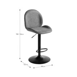 Jayde Adjustable Bar Stool, Faux Leather -Habitat Store 30958645 alt09