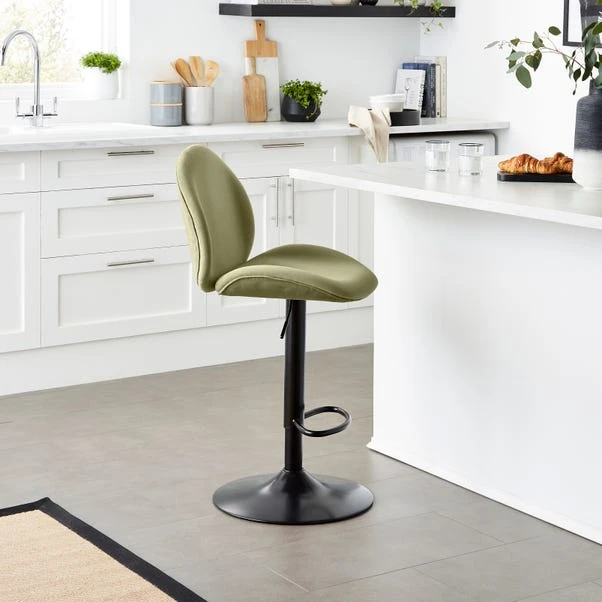 Jayde Adjustable Bar Stool, Velvet 16 Jayde Adjustable Bar Stool, Velvet - Image 14