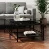 Sofia Glass Nest Of Square Coffee Tables -Habitat Store 30958665