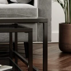 Sofia Glass Nest Of Square Coffee Tables 18 Sofia Glass Nest Of Square Coffee Tables -Habitat Store 30958665 alt02