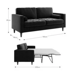 Zoe Casual Sit Velvet 3 Seater Sofa Bed -Habitat Store 30959045 alt08