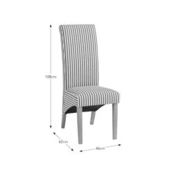 Set Of 2 Chester Linford Stripe Dining Chairs, Fabric 40 Set Of 2 Chester Linford Stripe Dining Chairs, Fabric -Habitat Store 30959446 alt09