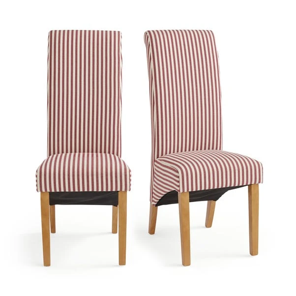Set Of 2 Chester Linford Stripe Dining Chairs, Fabric 9 Set Of 2 Chester Linford Stripe Dining Chairs, Fabric - Image 7