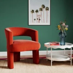 Remi Velvet Accent Chair -Habitat Store 30959542