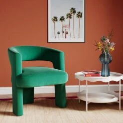 Remi Velvet Accent Chair -Habitat Store 30959543