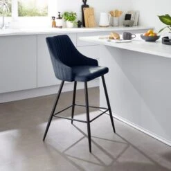 Shea Bar Stool, Velvet -Habitat Store 30959556