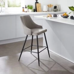 Shea Bar Stool, Velvet -Habitat Store 30959579