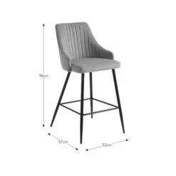 Shea Bar Stool, Velvet -Habitat Store 30959579 alt09