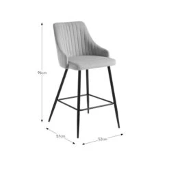 Shea Bar Stool, Velvet -Habitat Store 30959581 alt09