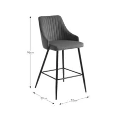 Shea Bar Stool, Velvet -Habitat Store 30959593 alt09