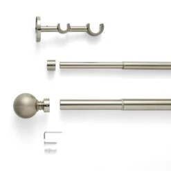 Ashton Double Layer Extendable Metal Curtain Pole -Habitat Store 30959765 alt02