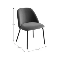 Delaney Dining Chair, Velvet -Habitat Store 30959834 alt09