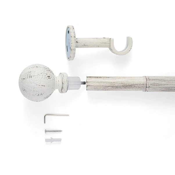 Vintage Floral Extendable Metal Curtain Pole 4 Vintage Floral Extendable Metal Curtain Pole - Image 2