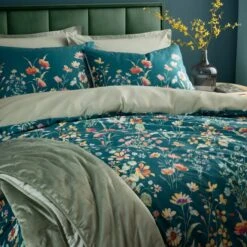 Watercoloured Floral Duvet Cover & Pillowcase Set -Habitat Store 30961015 alt03