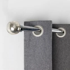 Mercury Extendable Metal Eyelet Curtain Pole​ -Habitat Store 30961057