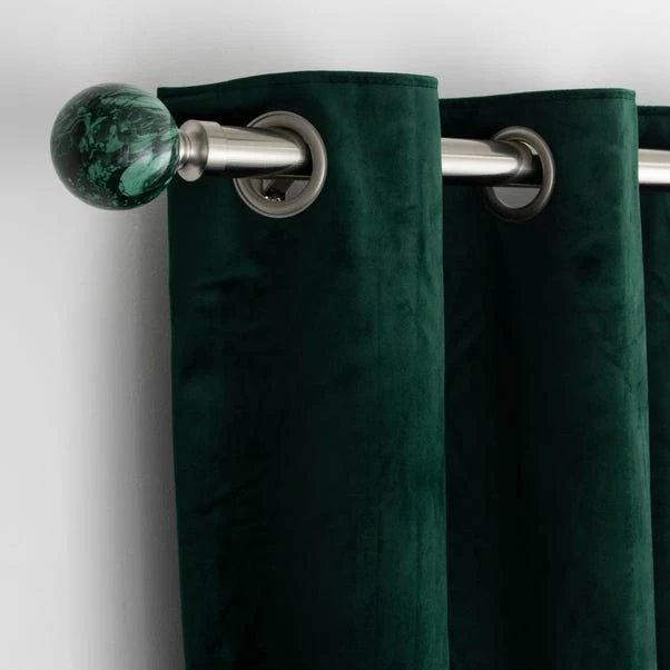 Malachite Ball Extendable Metal Eyelet Curtain Pole 3 Malachite Ball Extendable Metal Eyelet Curtain Pole